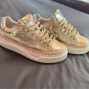 Gold Metallic Sneakers